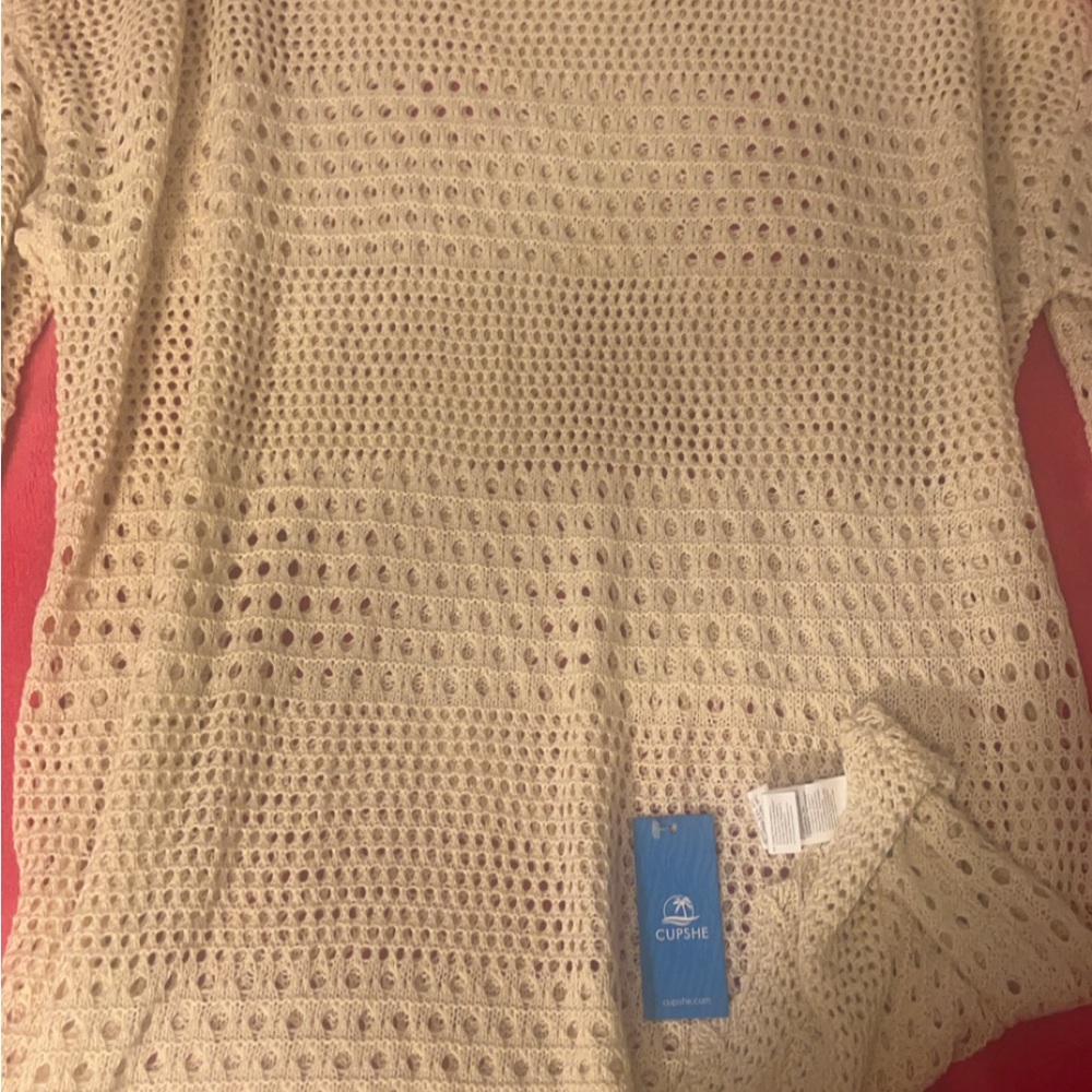 Cupshe Cream Sweater Crew & Scoop Necks